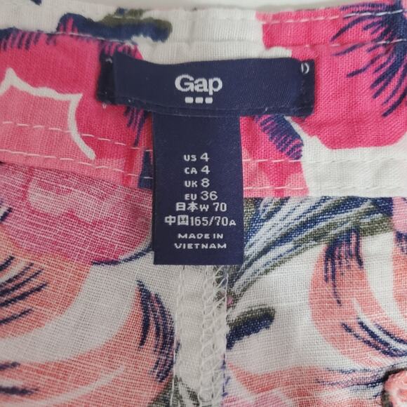 Gap | Linen Blend Tropical Flower Lightweight Shorts with Pockets - Picture 6 of 8